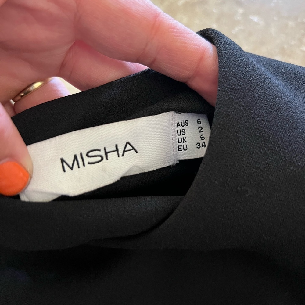 Misha Black Kori Cutout Midi Dress Size 2 - Picture 6 of 11